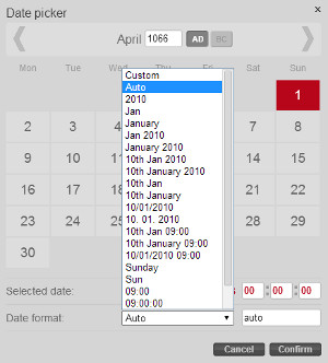 Story Date Picker Panel