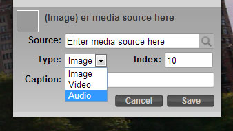 Finding 'Audio' under media type