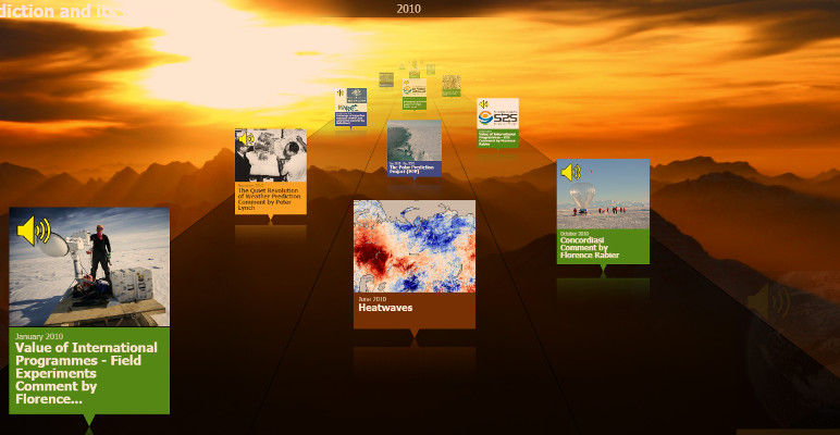 Screenshot of the Online Museum on the History of Weather Research