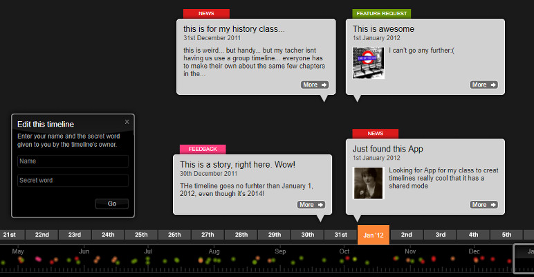 Screenshot of Group Edit Demo timeline